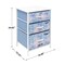 Sorbus Nightstand with 3 Drawers - Furniture Storage for Bedroom, Closet, Office Organization - Steel Frame, Wood Top, Pastel Fabric Bin